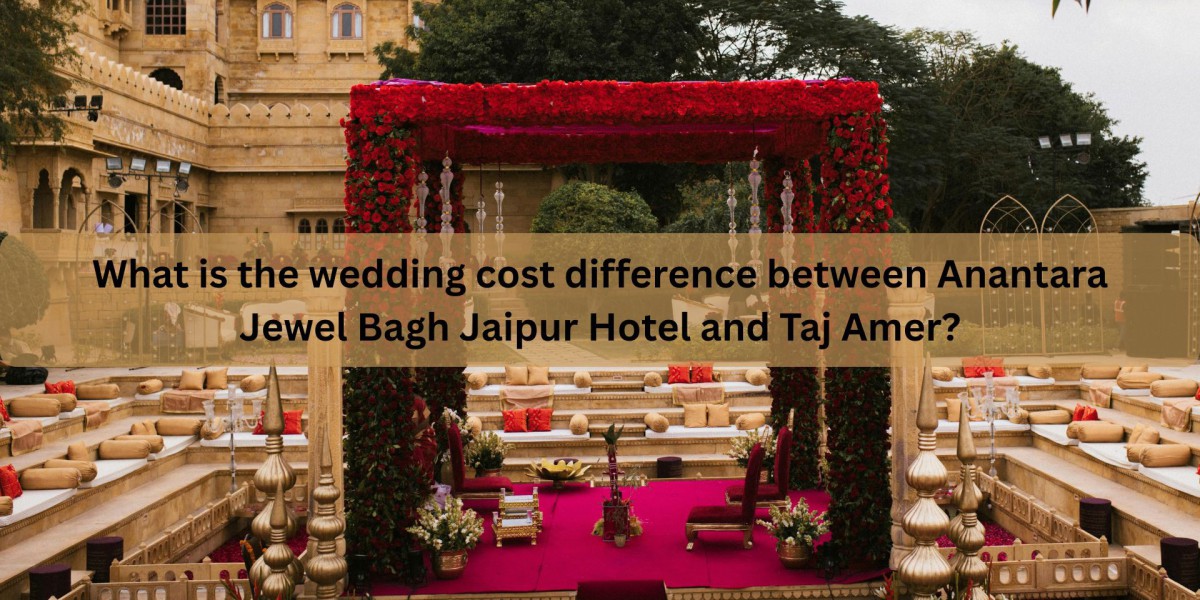 What is the wedding cost difference between Anantara Jewel Bagh Jaipur Hotel and Taj Amer?